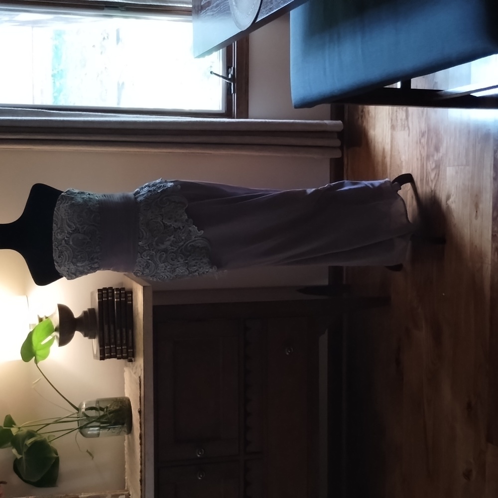 Mermaid lilac gray formal dress